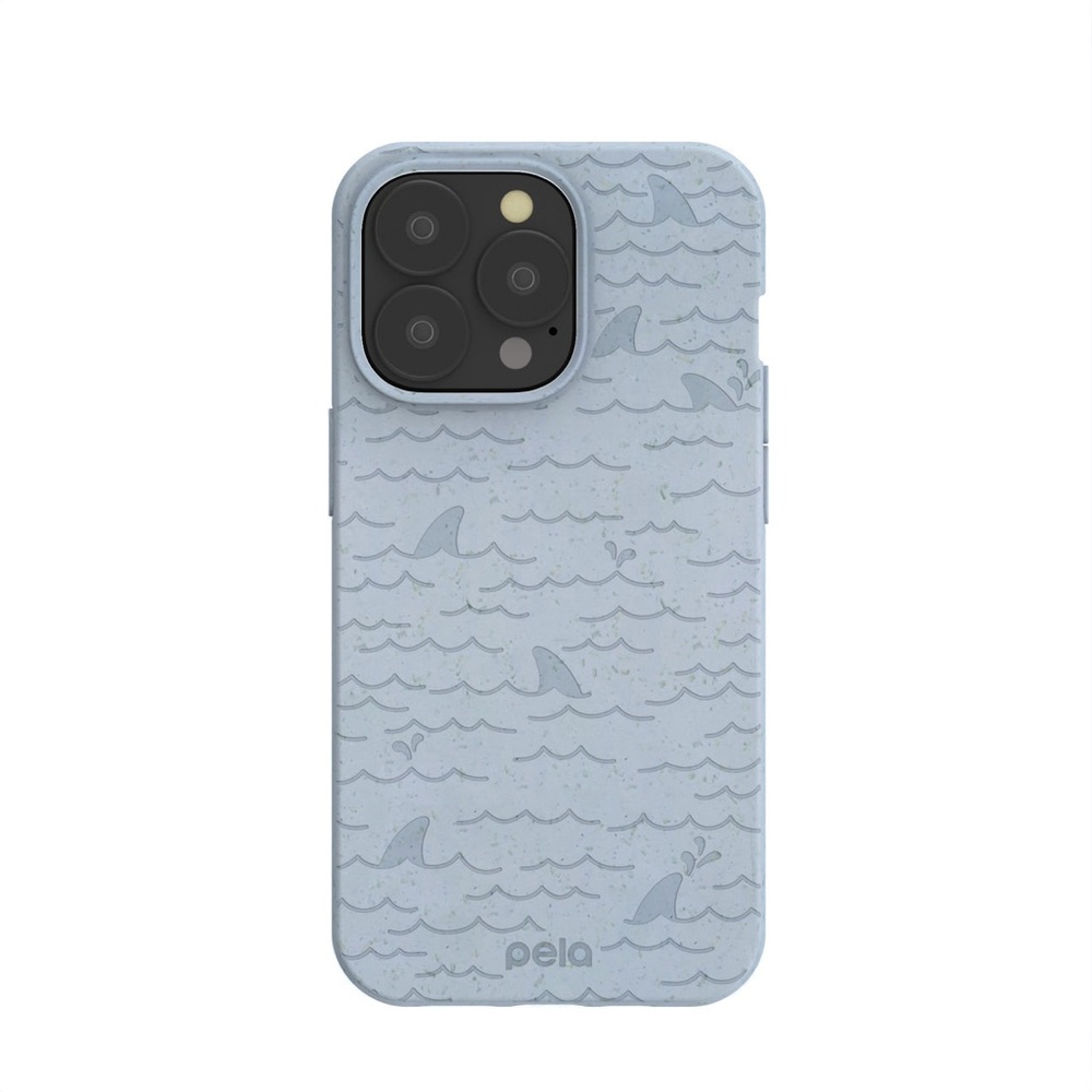 iPhone 13 Pro Pela Case - Blue Shark Fin